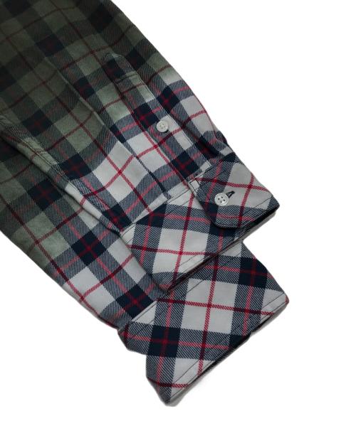 DIESEL（ディーゼル）DIESEL (ディーゼル) デザインチェックシャツ/S-MILLER SHIRT グリーン サイズ:XLの古着・服飾アイテム