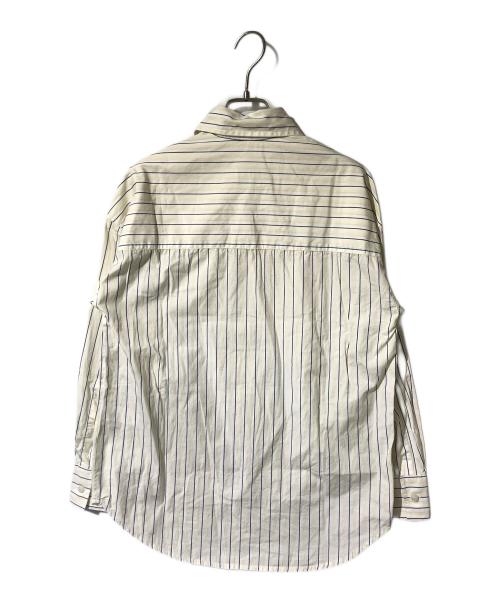 DIESEL（ディーゼル）DIESEL (ディーゼル) ロゴ刺繍ストライプシャツ イエロー サイズ:36の古着・服飾アイテム
