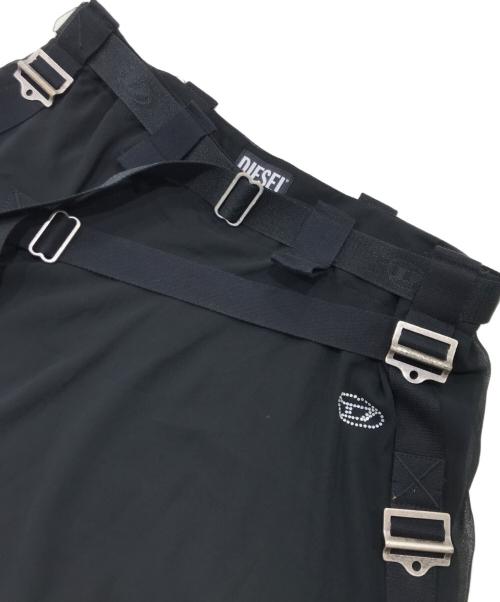 DIESEL（ディーゼル）DIESEL (ディーゼル) デザインスカート ブラック サイズ:ｘｓの古着・服飾アイテム