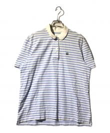 A.P.C.×LACOSTE（アーペーセー×ラコステ）の古着「ボーダーポロシャツ」｜ブルー