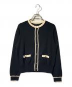 allurevilleアルアバイル）の古着「配色ポケットクルーカーディガン」｜ベージュ×ブラック