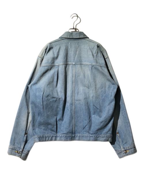 yokosakamoto（ヨウコサカモト）yokosakamoto (ヨウコサカモト) PLEATS BLOUSE/デニムブルゾン インディゴ サイズ:Lの古着・服飾アイテム