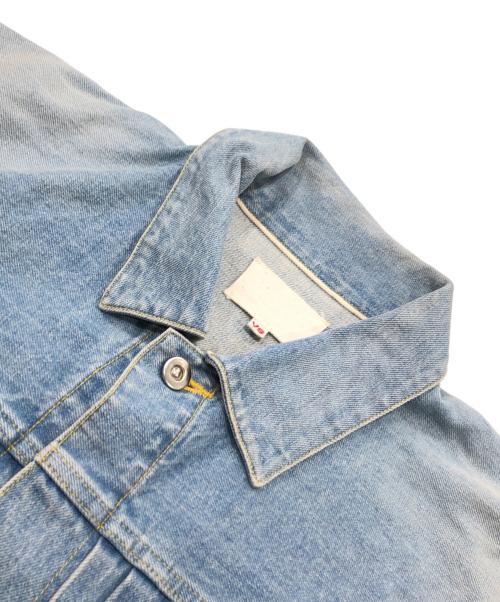 yokosakamoto（ヨウコサカモト）yokosakamoto (ヨウコサカモト) PLEATS BLOUSE/デニムブルゾン インディゴ サイズ:Lの古着・服飾アイテム