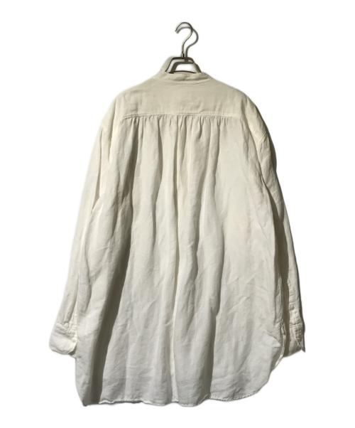 yokosakamoto（ヨウコサカモト）yokosakamoto (ヨウコサカモト) GRANPA SHIRT/グランパシャツ ホワイト サイズ:Lの古着・服飾アイテム