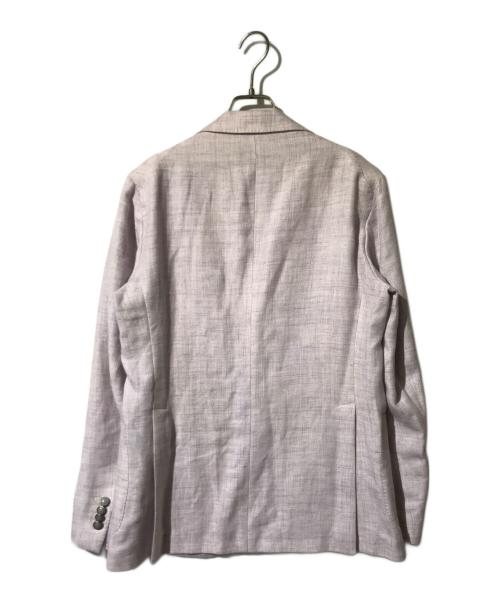 TAGLIATORE（タリアトーレ）TAGLIATORE (タリアトーレ) リネンウール 2Bシングルテーラードジャケット ラベンダー サイズ:48の古着・服飾アイテム