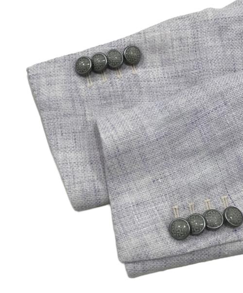 TAGLIATORE（タリアトーレ）TAGLIATORE (タリアトーレ) リネンウール 2Bシングルテーラードジャケット ラベンダー サイズ:48の古着・服飾アイテム
