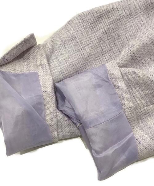 TAGLIATORE（タリアトーレ）TAGLIATORE (タリアトーレ) リネンウール 2Bシングルテーラードジャケット ラベンダー サイズ:48の古着・服飾アイテム