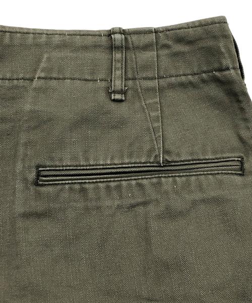 ANATOMICA（アナトミカ）ANATOMICA (アナトミカ) ヘリンボーントラウザーパンツ オリーブ サイズ:不明の古着・服飾アイテム