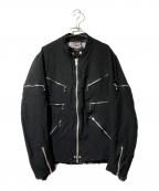 JUNYA WATANABE MANジュンヤワタナベマン）の古着「エステル製品染めライダースジャケット/多重ジップジャケット」｜ブラック