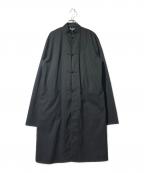 BLACK COMME des GARCONSブラックコムデギャルソン）の古着「ウールポリエステルチャイナロングシャツ」｜ブラック
