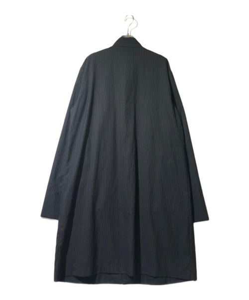 BLACK COMME des GARCONS（ブラックコムデギャルソン）BLACK COMME des GARCONS (ブラックコムデギャルソン) ウールポリエステルチャイナロングシャツ ブラック サイズ:XXLの古着・服飾アイテム