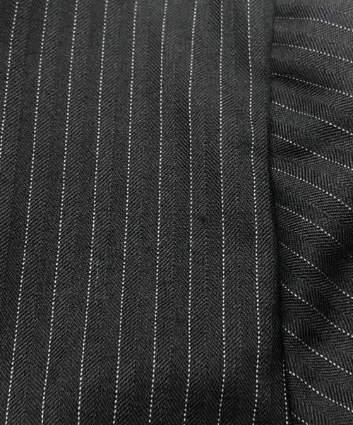 BLACK COMME des GARCONS（ブラックコムデギャルソン）BLACK COMME des GARCONS (ブラックコムデギャルソン) ウールポリエステルチャイナロングシャツ ブラック サイズ:XXLの古着・服飾アイテム