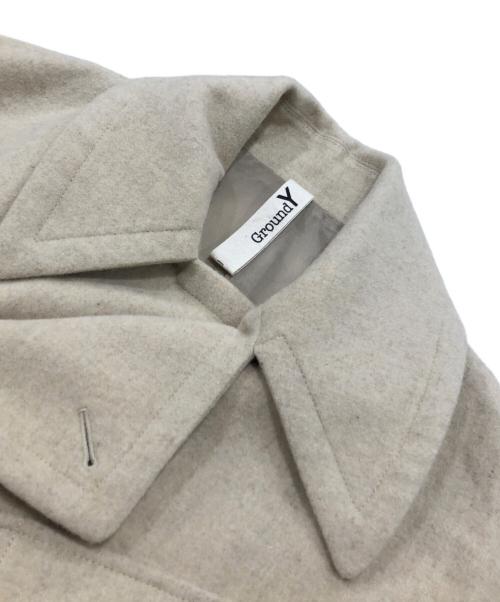 GROUND Y（グラウンドワイ）GROUND Y (グラウンドワイ) モーターサイクルビッグコート/Motorcycle Big Coat ベージュ サイズ:3の古着・服飾アイテム