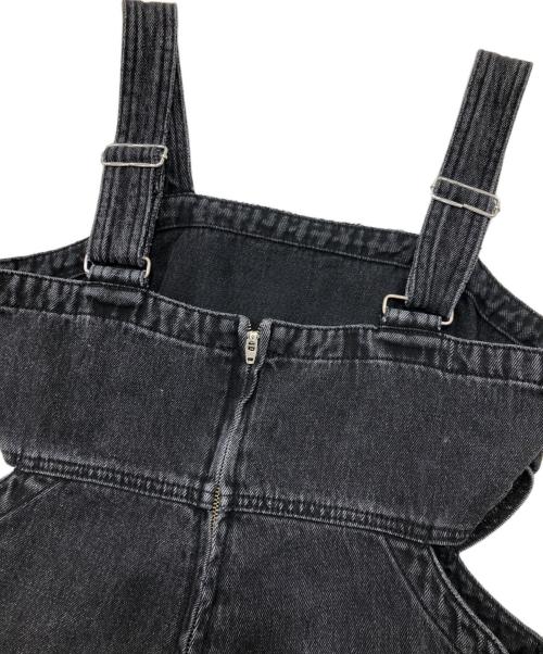 Sea Room lynn（シールームリン）Sea Room lynn (シールームリン) サイドカッティング デニム サロペット ブラック サイズ:Sの古着・服飾アイテム