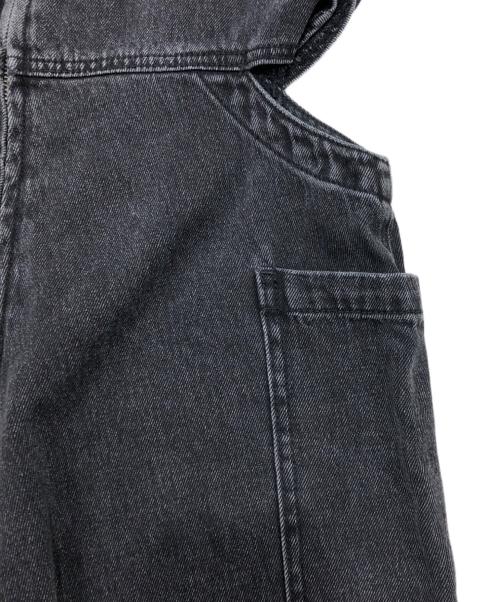 Sea Room lynn（シールームリン）Sea Room lynn (シールームリン) サイドカッティング デニム サロペット ブラック サイズ:Sの古着・服飾アイテム