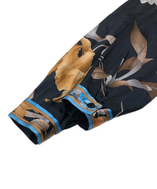 LEONARD（レオナール）LEONARD (レオナール) シルクフローラルシャツ ブラック サイズ:13の古着・服飾アイテム