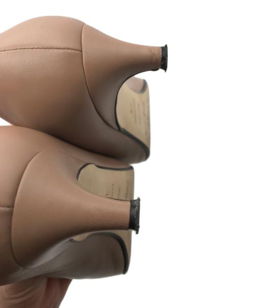 sergio rossi（セルジオロッシ）sergio rossi (セルジオロッシ) ポインテッドトゥプレートパンプス ピンク サイズ:36　1/2の古着・服飾アイテム