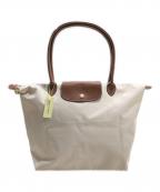 LONGCHAMPロンシャン）の古着「オリジナルLハンドバッグ」｜ベージュ