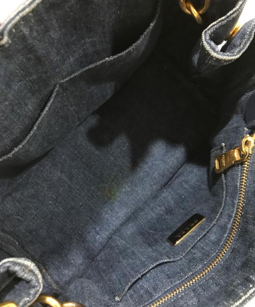 PRADA（プラダ）PRADA (プラダ) ミニカナパ/デニムキャンバストートバッグ インディゴの古着・服飾アイテム