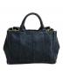 PRADA (プラダ) ミニカナパ/デニムキャンバストートバッグ インディゴ：37000円