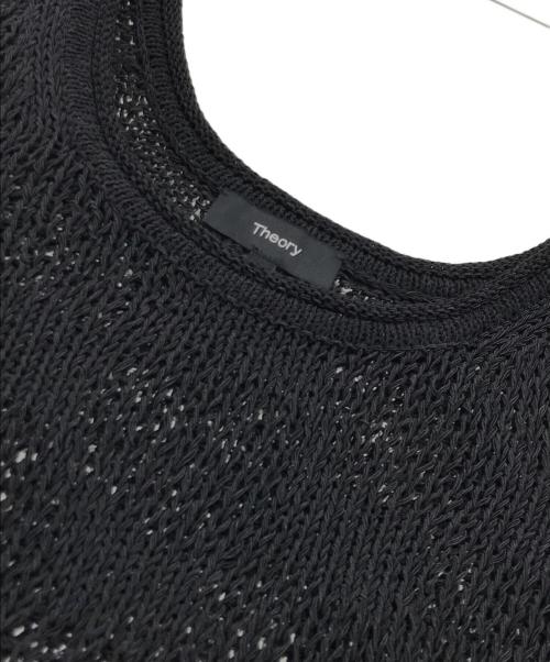 theory（セオリー）theory (セオリー) クロシェニットロングワンピース ブラック サイズ:Pの古着・服飾アイテム