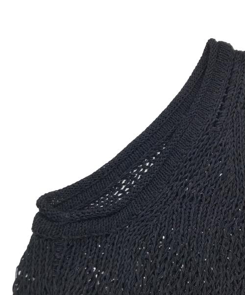 theory（セオリー）theory (セオリー) クロシェニットロングワンピース ブラック サイズ:Pの古着・服飾アイテム