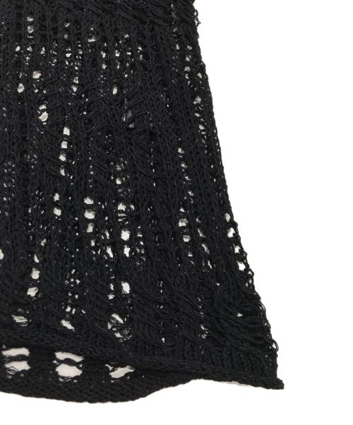 theory（セオリー）theory (セオリー) クロシェニットロングワンピース ブラック サイズ:Pの古着・服飾アイテム