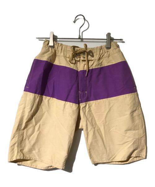 stussy（ステューシー）stussy (ステューシー) サーフパンツ パープル×ブラウン サイズ:76cm（w30）の古着・服飾アイテム