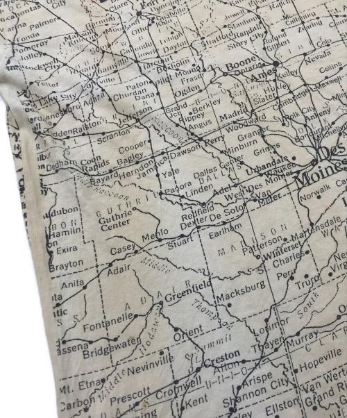 ヴィンテージTシャツ（ヴィンテージTシャツ）ヴィンテージTシャツ (ヴィンテージTシャツ) IOWA Map Tシャツ ベージュ サイズ:表記なしの古着・服飾アイテム