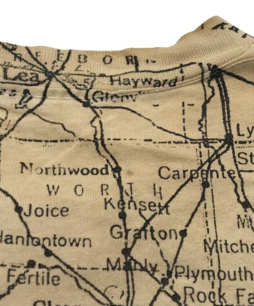 ヴィンテージTシャツ（ヴィンテージTシャツ）ヴィンテージTシャツ (ヴィンテージTシャツ) IOWA Map Tシャツ ベージュ サイズ:表記なしの古着・服飾アイテム