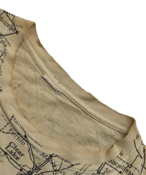 ヴィンテージTシャツ（ヴィンテージTシャツ）ヴィンテージTシャツ (ヴィンテージTシャツ) IOWA Map Tシャツ ベージュ サイズ:表記なしの古着・服飾アイテム