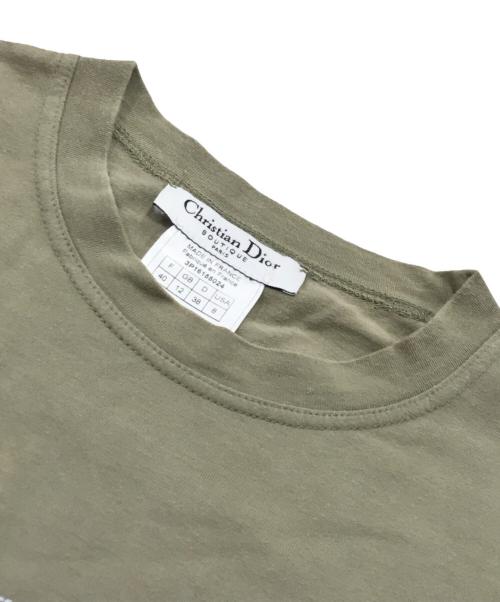 Christian Dior（クリスチャン ディオール）Christian Dior (クリスチャン ディオール) デニムデザインロゴプリントTシャツ カーキ サイズ:38の古着・服飾アイテム