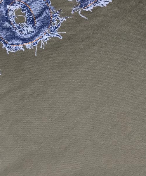 Christian Dior（クリスチャン ディオール）Christian Dior (クリスチャン ディオール) デニムデザインロゴプリントTシャツ カーキ サイズ:38の古着・服飾アイテム