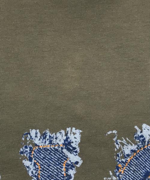 Christian Dior（クリスチャン ディオール）Christian Dior (クリスチャン ディオール) デニムデザインロゴプリントTシャツ カーキ サイズ:38の古着・服飾アイテム