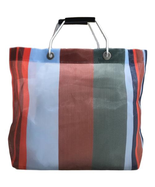 MARNI（マルニ）MARNI (マルニ) フラワーカフェメッシュトートバッグ ブルー×レッドの古着・服飾アイテム