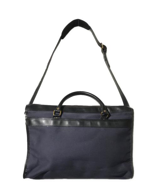 ETTINGER（エッティンガー）ETTINGER (エッティンガー) キャンバスレザービジネスバッグ ネイビーの古着・服飾アイテム