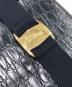 中古・古着 Salvatore Ferragamo (サルヴァトーレ フェラガモ) ヴァラクロコ型押し2WAYバッグ ネイビー：18000円