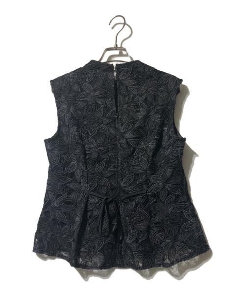 FRAY ID（フレイ アイディー）FRAY ID (フレイ アイディー) コードレースペプラムブラウス ブラック サイズ:1の古着・服飾アイテム