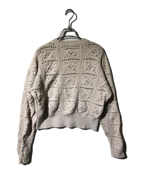 BATONER（バトナ―）BATONER (バトナ―) GRASSY RACE CREW NECK KNIT ベージュ サイズ:2の古着・服飾アイテム
