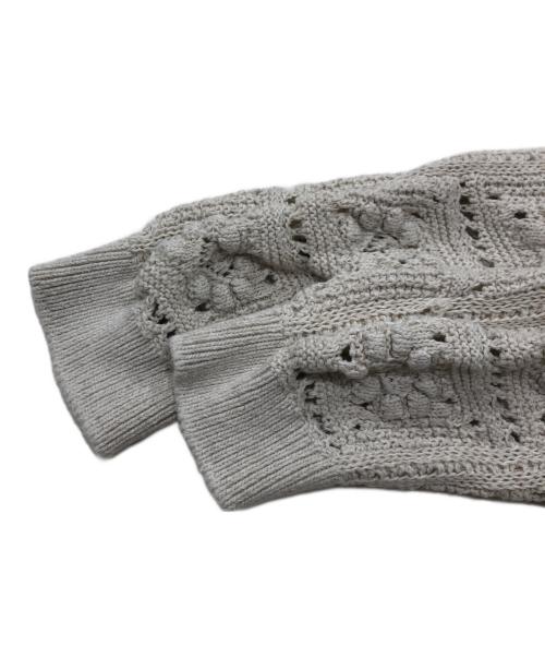 BATONER（バトナ―）BATONER (バトナ―) GRASSY RACE CREW NECK KNIT ベージュ サイズ:2の古着・服飾アイテム