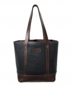 CORONADO LEATHERコロナド・レザー）の古着「アメリカンバイソン トートバッグ」｜ブラック