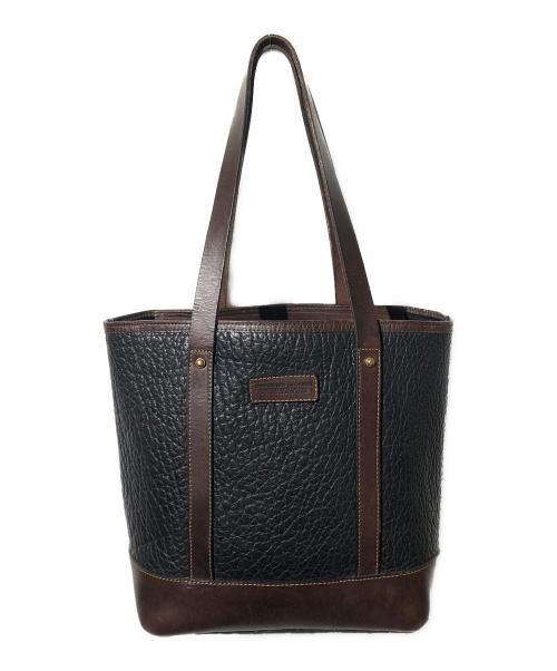 CORONADO LEATHER（コロナド・レザー）CORONADO LEATHER (コロナド・レザー) アメリカンバイソン トートバッグ ブラックの古着・服飾アイテム