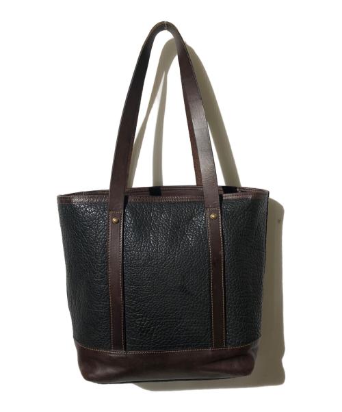 CORONADO LEATHER（コロナド・レザー）CORONADO LEATHER (コロナド・レザー) アメリカンバイソン トートバッグ ブラックの古着・服飾アイテム