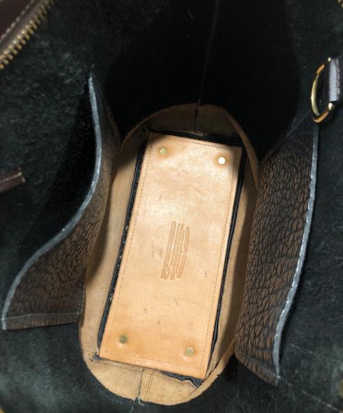 CORONADO LEATHER（コロナド・レザー）coronado leather (コロナド・レザー) アメリカンバイソン トートバッグ ブラックの古着・服飾アイテム