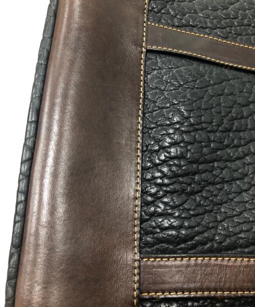 CORONADO LEATHER（コロナド・レザー）coronado leather (コロナド・レザー) アメリカンバイソン トートバッグ ブラックの古着・服飾アイテム