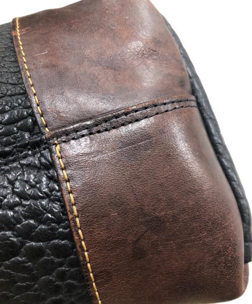 CORONADO LEATHER（コロナド・レザー）CORONADO LEATHER (コロナド・レザー) アメリカンバイソン トートバッグ ブラックの古着・服飾アイテム