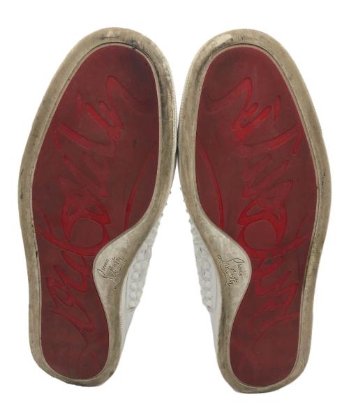Christian Louboutin（クリスチャン・ルブタン）Christian Louboutin (クリスチャン・ルブタン) louis spikes/ルイスフラット スタッズスニーカー ホワイト サイズ:42½の古着・服飾アイテム