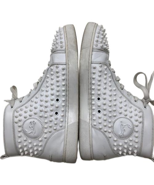 Christian Louboutin（クリスチャン・ルブタン）Christian Louboutin (クリスチャン・ルブタン) louis spikes/ルイスフラット スタッズスニーカー ホワイト サイズ:42½の古着・服飾アイテム