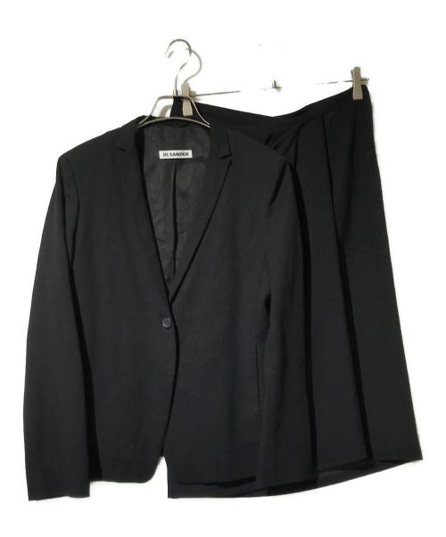 JIL SANDER（ジルサンダー）JIL SANDER (ジルサンダー) シアージャケットセットアップ ブラック サイズ:38の古着・服飾アイテム