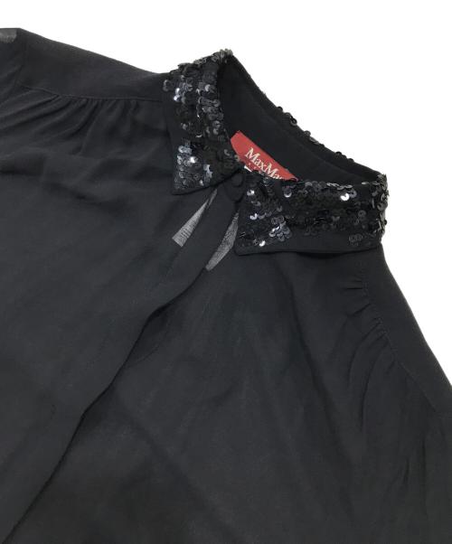 MaxMara（マックスマーラ）MaxMara (マックスマーラ) シアーブラウス ブラック サイズ:34の古着・服飾アイテム